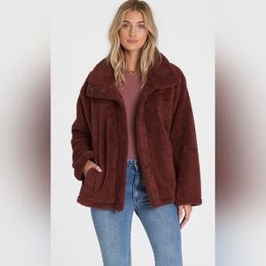 Billabong SQUISHY SOFT *LUX* Chocolate Teddy Jacket